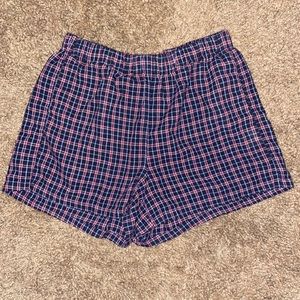 john galt (brandy melville) blue and red shorts